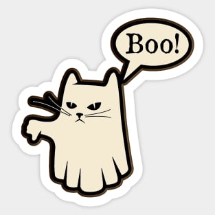 Cute Spirits Ghost Cat of Disapproval the ghost of disapproval Sticker